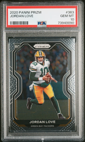 Jordan Love 2020 Panini Prizm Football Rookie Card #363 Graded PSA 10-Powers Sports Memorabilia