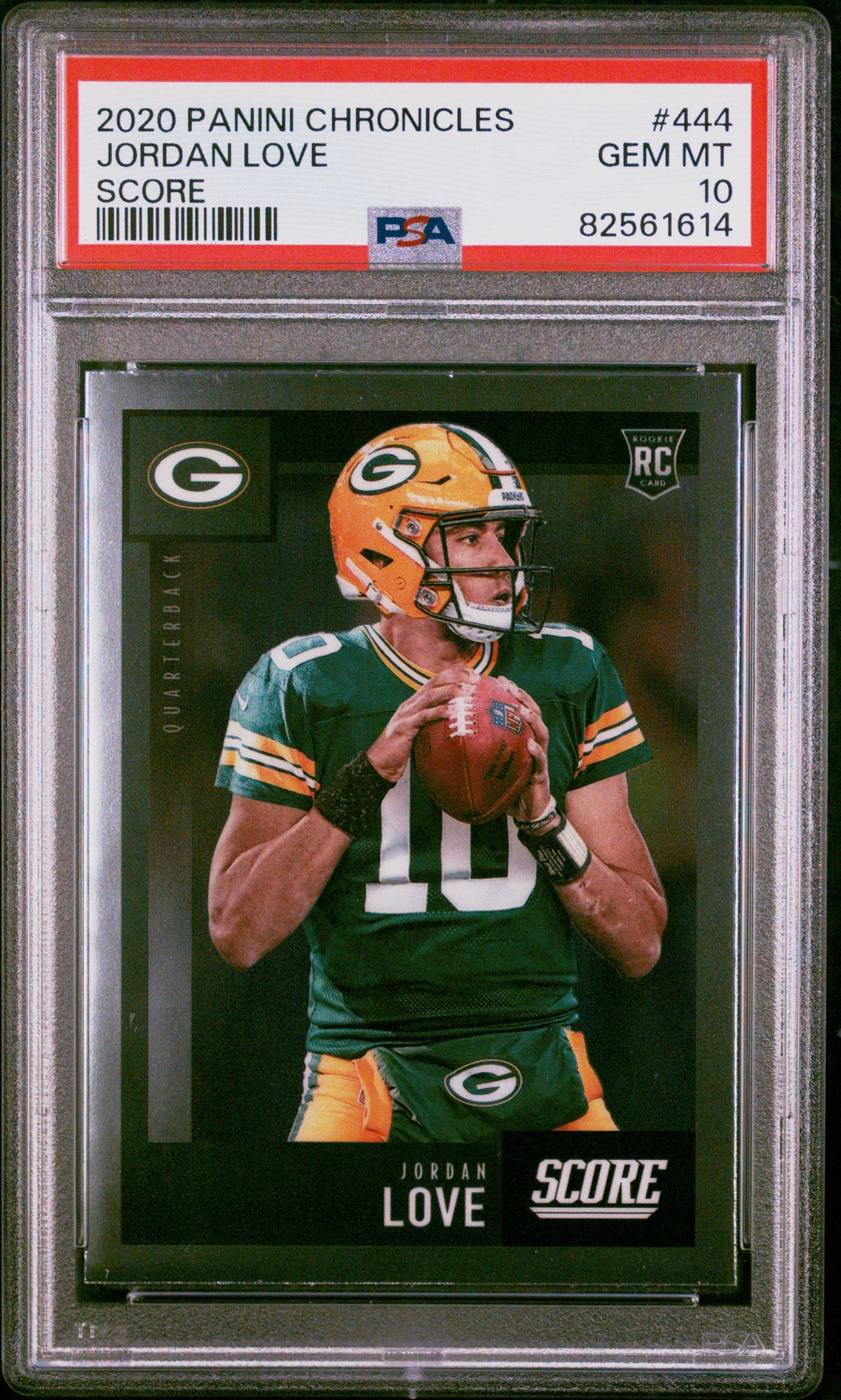 Jordan Love 2020 Panini Chronicles Score Football Rookie Card #444 Graded PSA 10-Powers Sports Memorabilia
