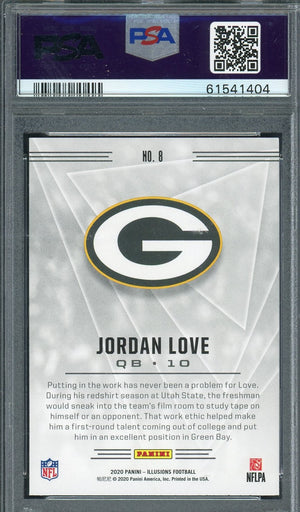 Jordan Love 2020 Panini Illusions Retail Football Rookie Card #8 Graded PSA 10-Powers Sports Memorabilia