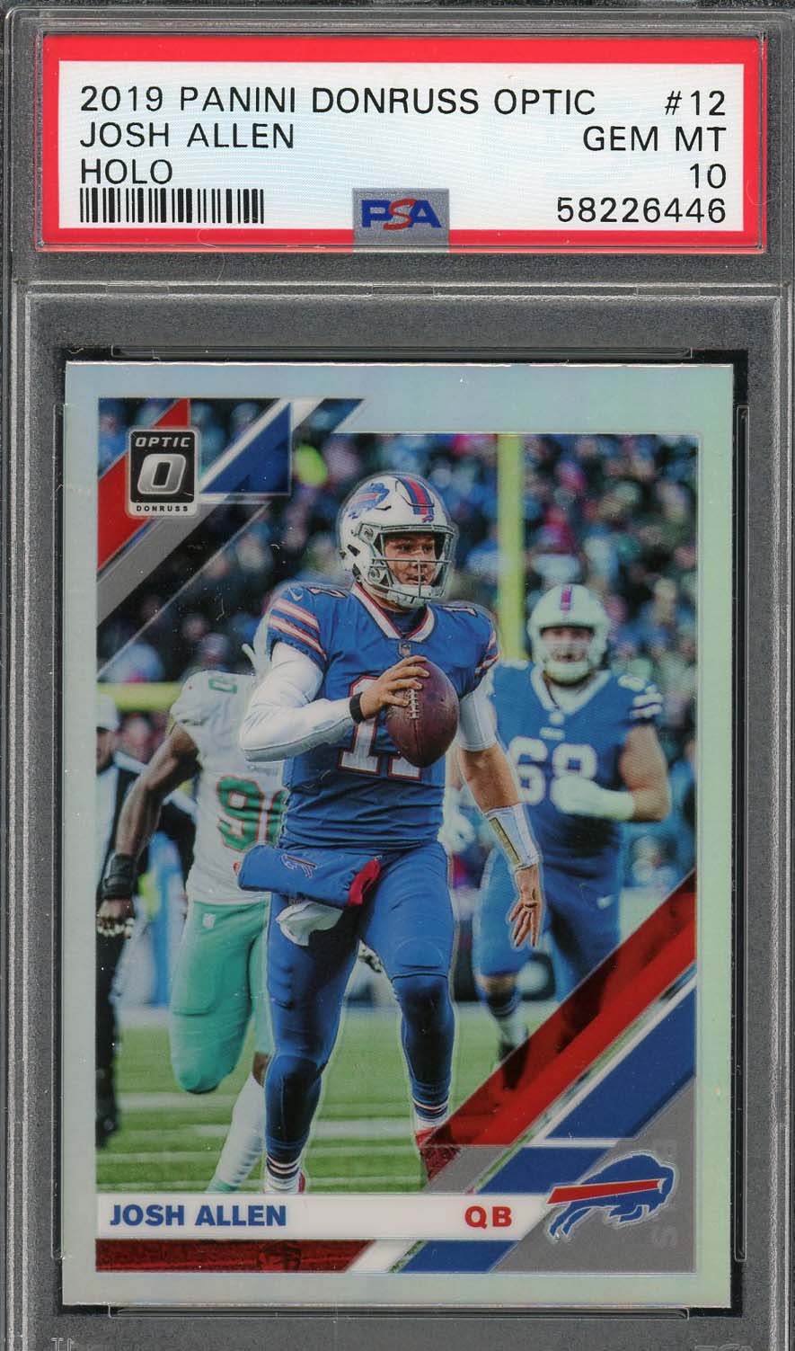 Josh Allen 2019 Panini Donruss Optic Holo Football Card #12 Graded PSA 10-Powers Sports Memorabilia