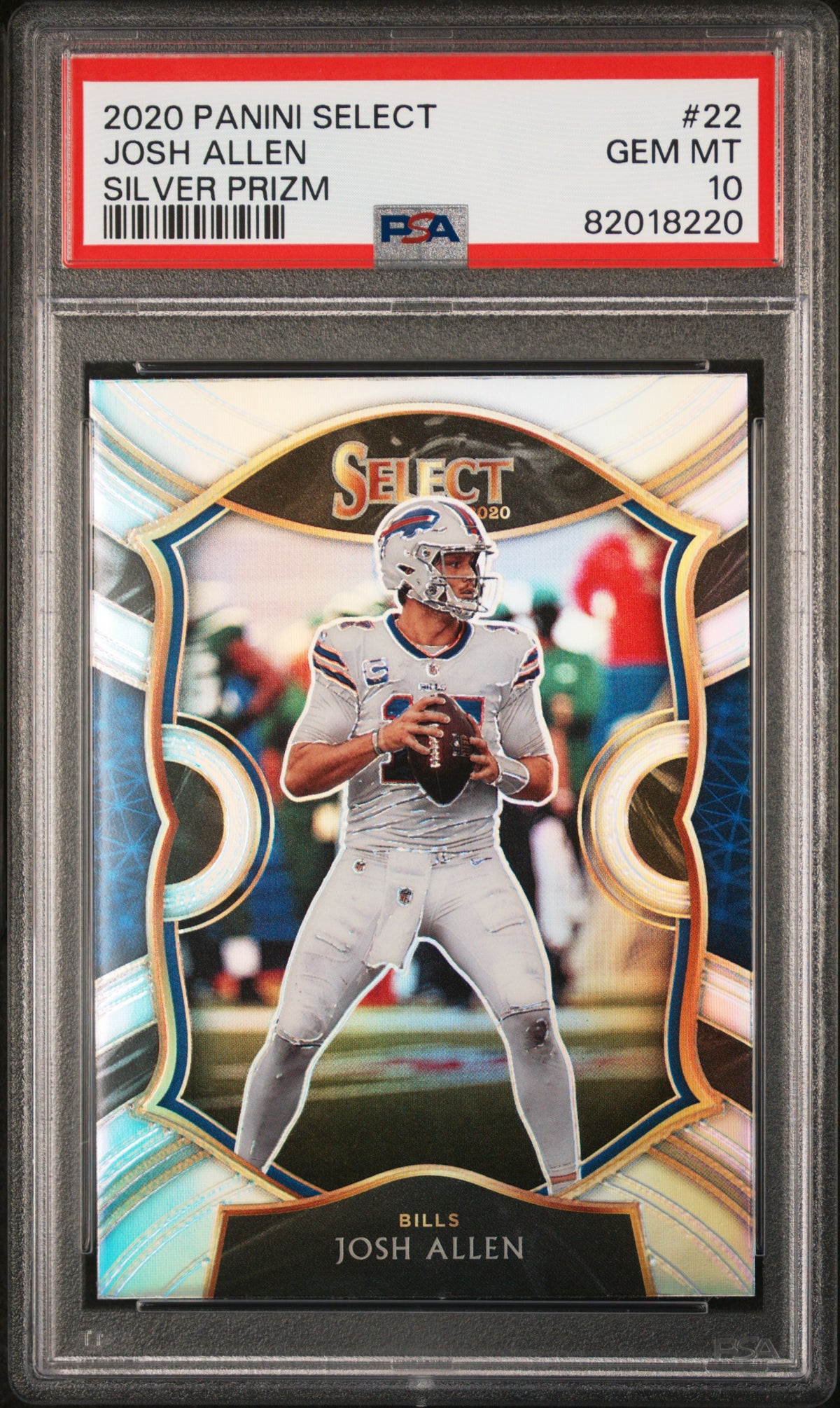 Josh Allen 2020 Panini Select Silver Prizm Football Card #22 Graded PSA 10-Powers Sports Memorabilia