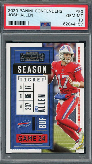 Josh Allen 2020 Panini Contenders Football Card #90 Graded PSA 10-Powers Sports Memorabilia