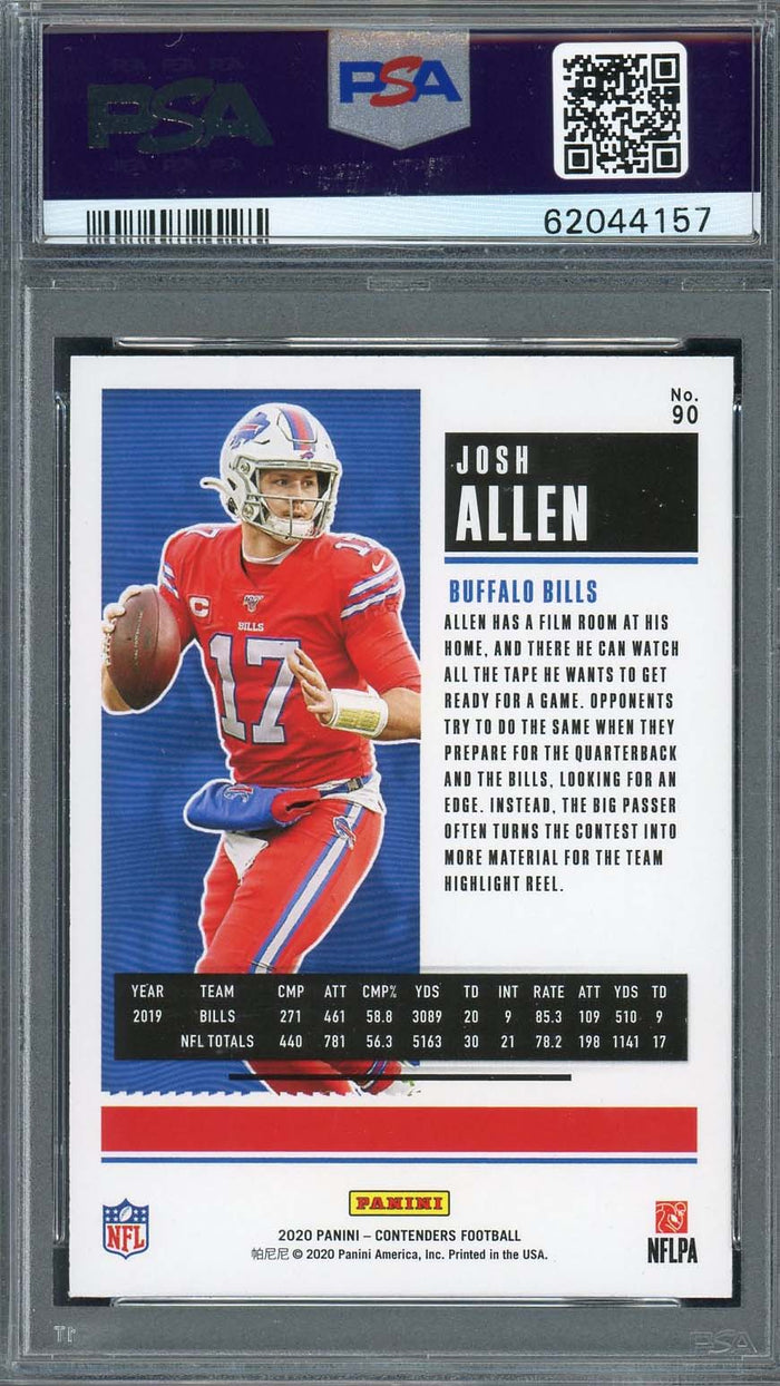 Josh Allen 2020 Panini Contenders Football Card #90 Graded PSA 10-Powers Sports Memorabilia