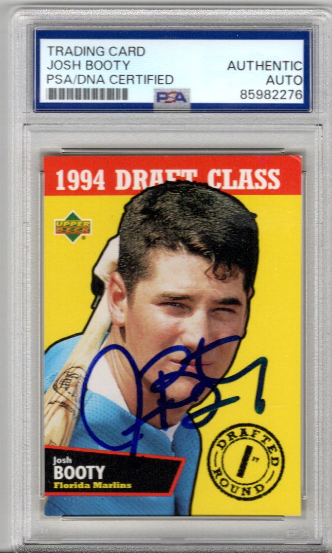 Josh Booty Signed Florida Marlins 1994 Upper Deck Rookie Card #219 PSA AUTHENTIC AUTO-Powers Sports Memorabilia
