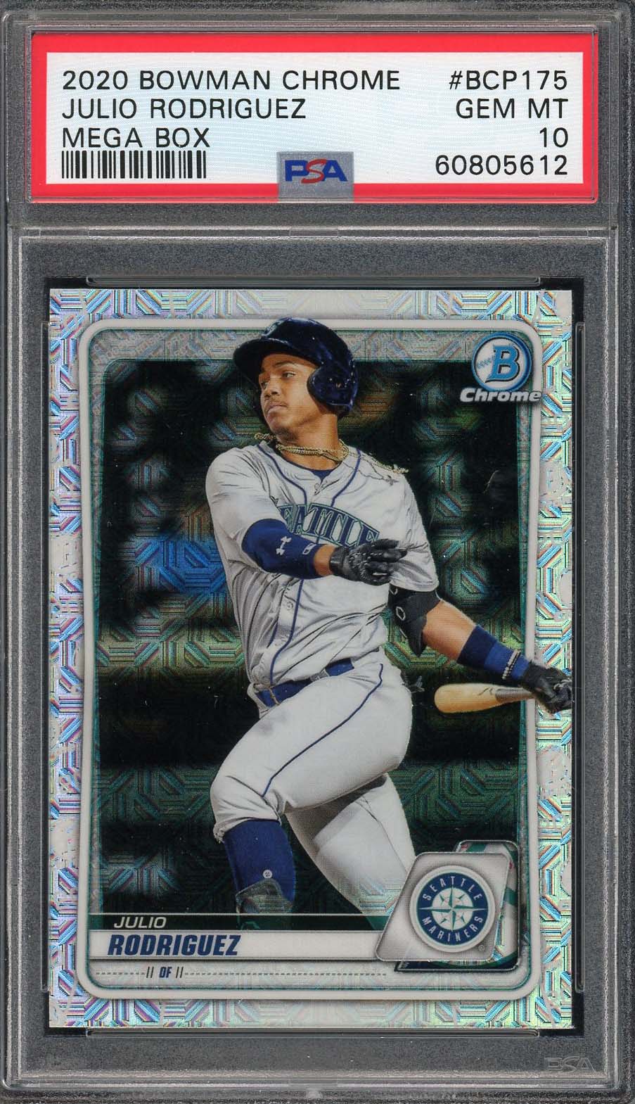 Julio Rodriguez 2020 Bowman Chrome Mega Box Rookie Card #BCP175 Graded PSA 10-Powers Sports Memorabilia