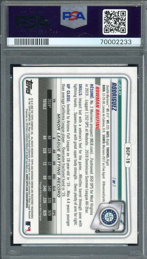 Julio Rodriguez 2020 Bowman Chrome Prospects Rookie Card #BCP19 PSA 9-Powers Sports Memorabilia