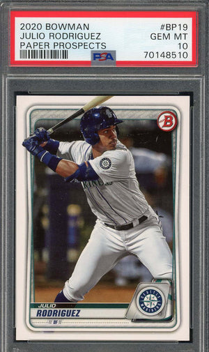 Julio Rodriguez 2020 Bowman Paper Prospects Rookie Card #BP19 Graded PSA 10-Powers Sports Memorabilia