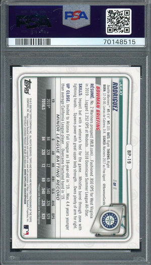 Julio Rodriguez 2020 Bowman Paper Prospects Rookie Card #BP19 Graded PSA 9-Powers Sports Memorabilia