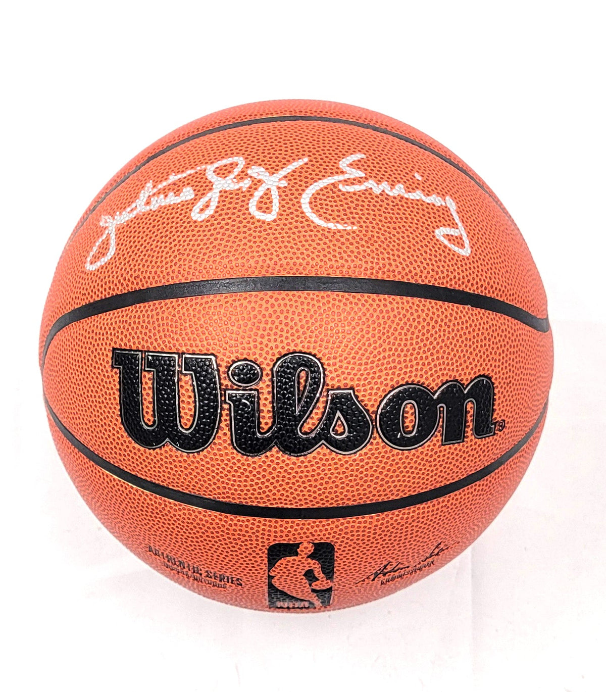 Julius Erving Signed Philadelphia 76ers Wilson NBA Basketball - Beckett-Powers Sports Memorabilia