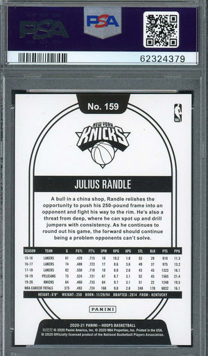 Julius Randle 2020 Panini Hoops Green Basketball Card #159 PSA 10 /99-Powers Sports Memorabilia