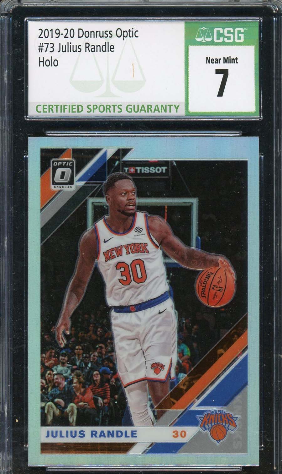 Julius Randle 2019-20 Donruss Optic Hologram Basketball Card #73 CSG 7-Powers Sports Memorabilia