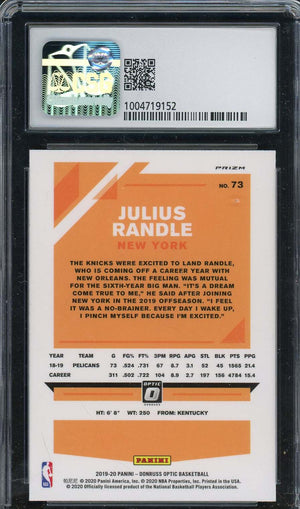 Julius Randle 2019-20 Donruss Optic Hologram Basketball Card #73 CSG 7-Powers Sports Memorabilia