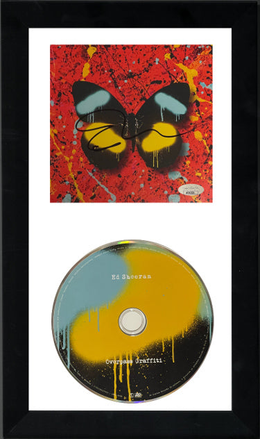 Ed Sheeran Autographed 2021 Overpass Graffiti Atlantic Records/UK CD Single Cover with CD- JSA- 6.5x12 Custom Framing - CTBL_JV32007-Powers Sports Memorabilia