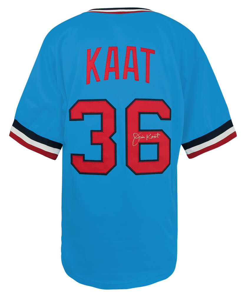 Jim Kaat Autographed Baby Blue Throwback Custom Baseball Jersey-Powers Sports Memorabilia
