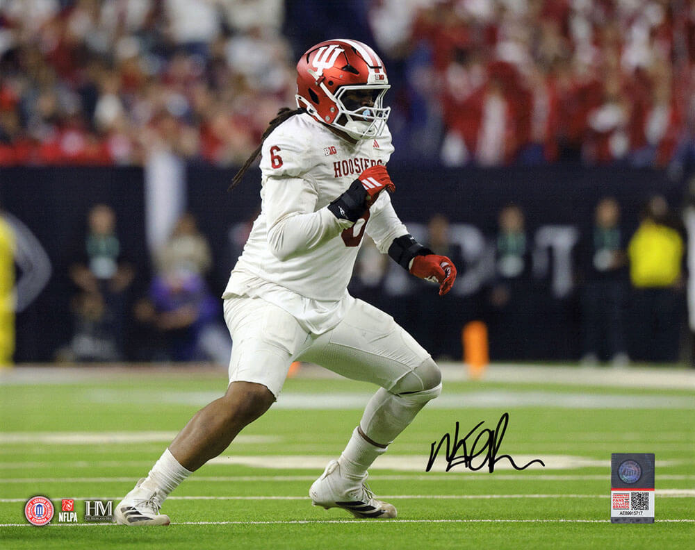 Mikail Kamara Autographed Indiana Hoosiers Action 8x10 Photo-Powers Sports Memorabilia