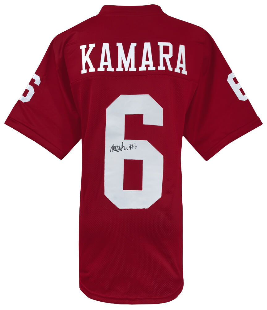 Mikail Kamara Autographed Red Custom College Football Jersey-Powers Sports Memorabilia