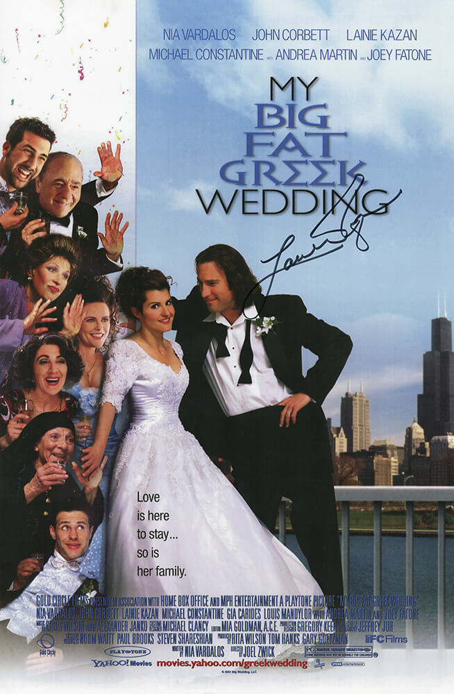 Lainie Kazan Autographed My Big Fat Greek Wedding 11x17 Movie Poster-Powers Sports Memorabilia