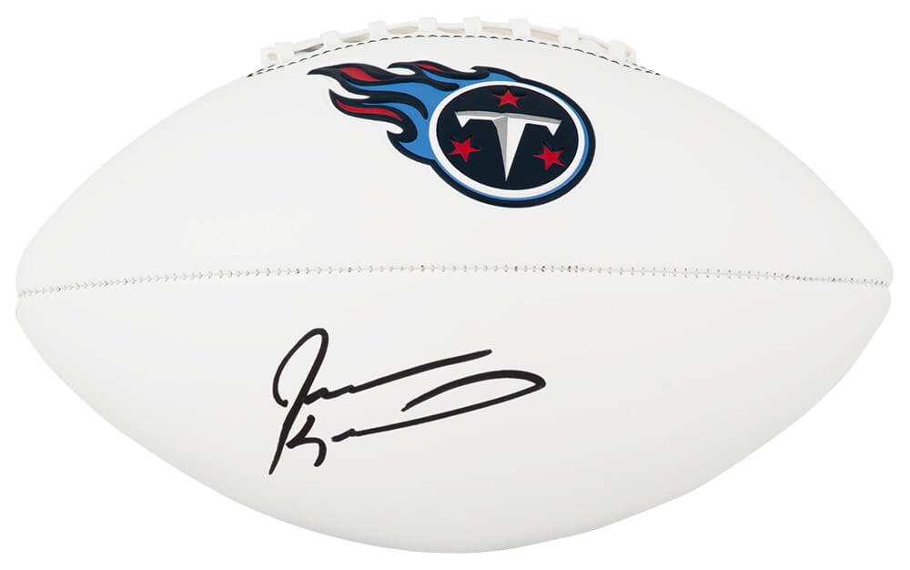 Jevon Kearse Tennessee Titans Autographed Logo Franklin White Football-Powers Sports Memorabilia
