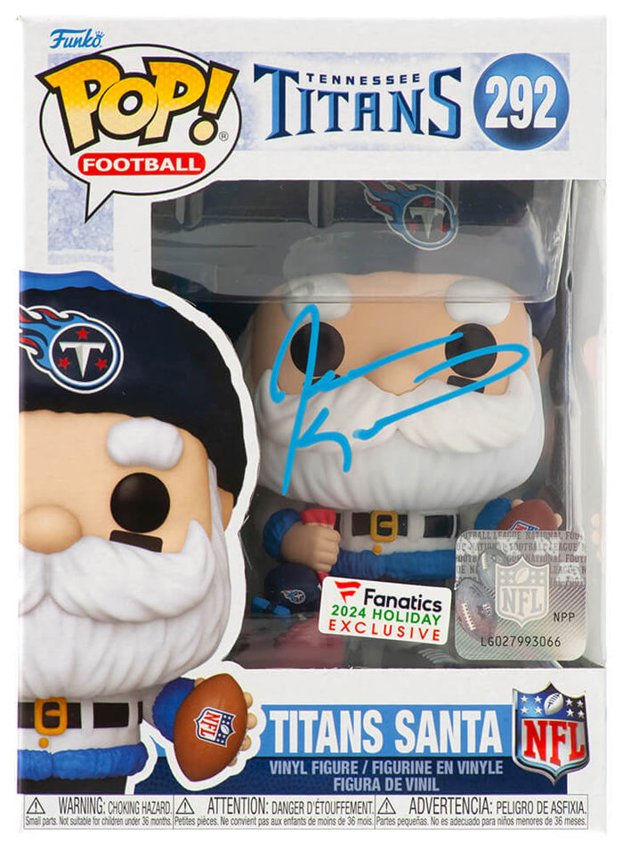 Jevon Kearse Tennessee Titans Autographed SANTA Funko Pop #292-Powers Sports Memorabilia