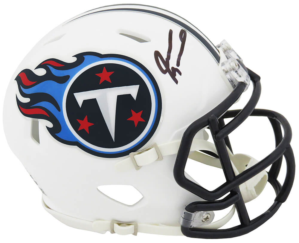 Jevon Kearse Tennessee Titans Autographed Throwback Riddell Mini Helmet-Powers Sports Memorabilia