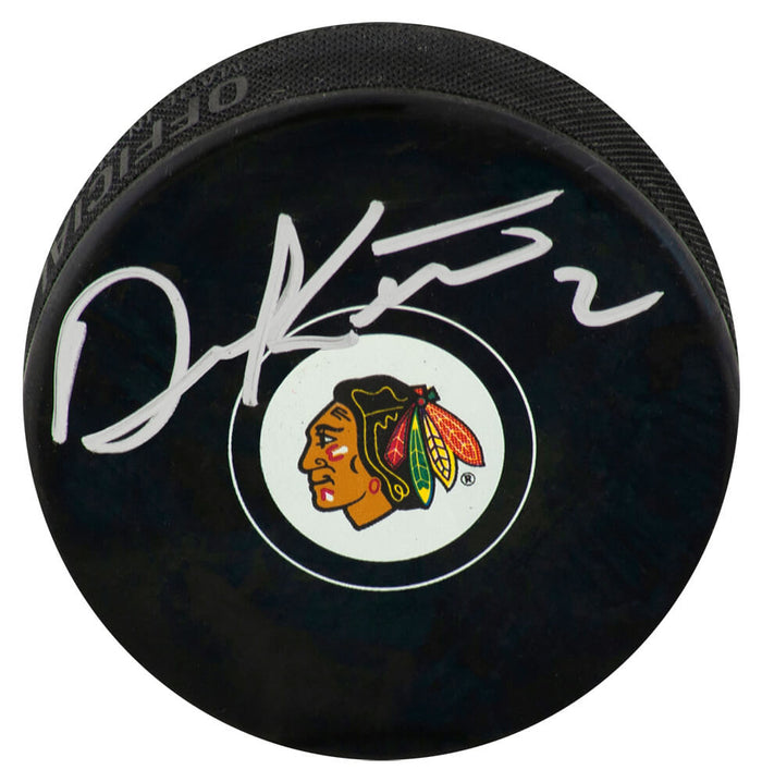 Duncan Keith Autographed Chicago Blackhawks Logo Hockey Puck-Powers Sports Memorabilia