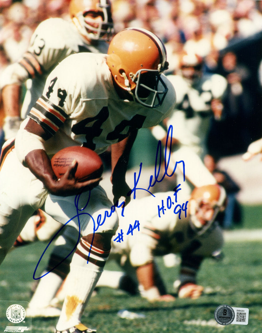 Leroy Kelly Cleveland Browns Signed 8x10 Photo - HOF Beckett Beckett - 45544-Powers Sports Memorabilia