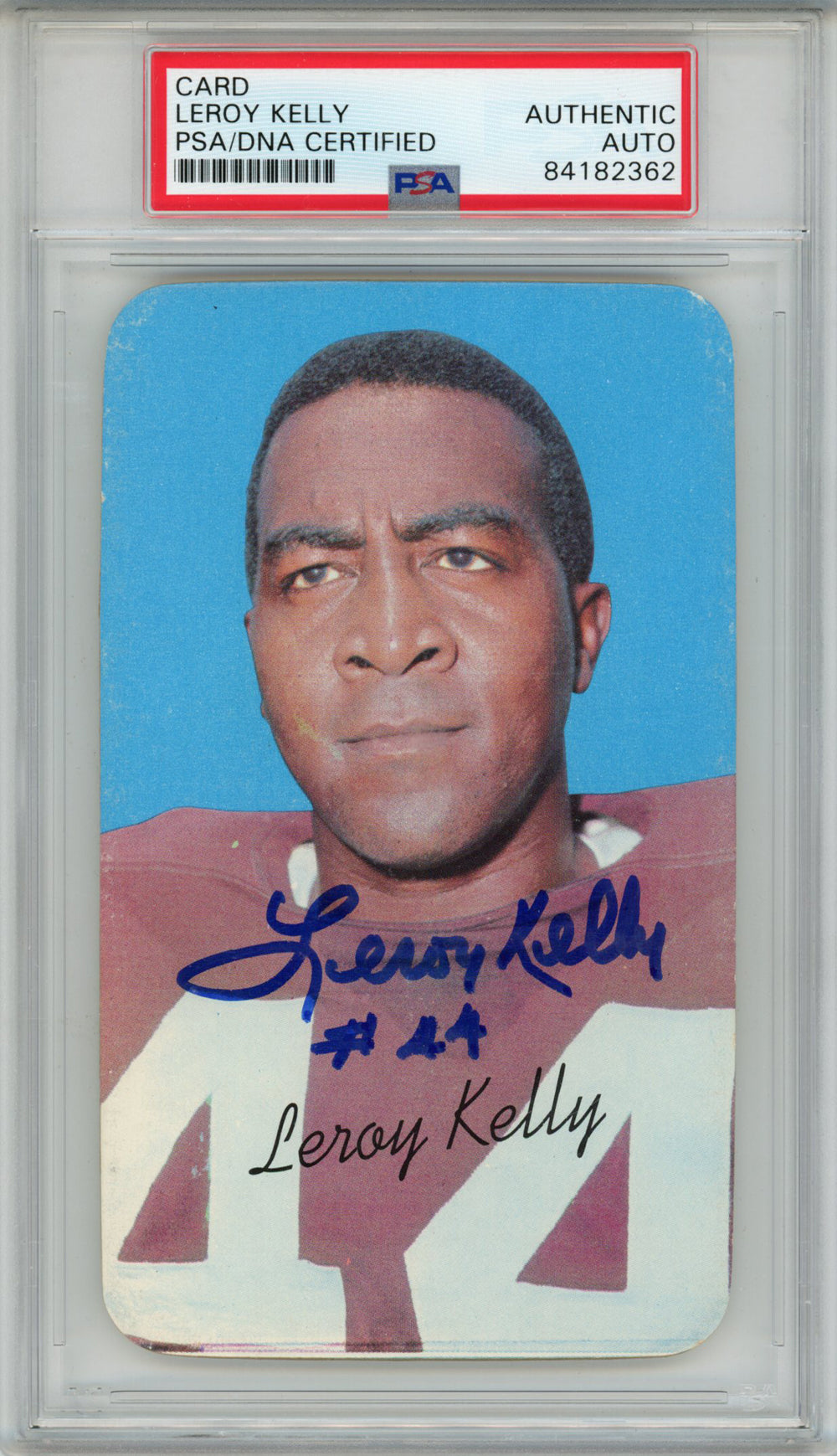 Leroy Kelly Cleveland Browns Signed Card - 1970 Topps Super #8 PSA Slab PSA-Powers Sports Memorabilia