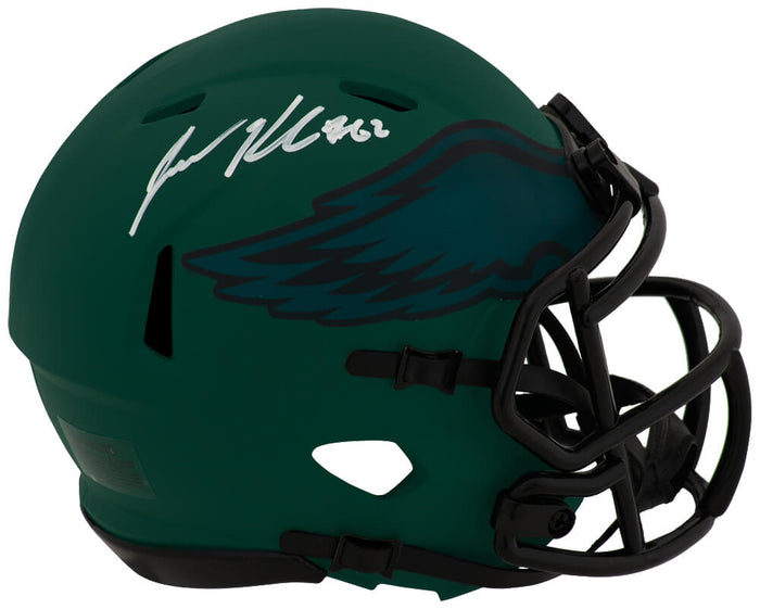 Jason Kelce Autographed Philadelphia Eagles RAVE Riddell Speed Mini Helmet-Powers Sports Memorabilia