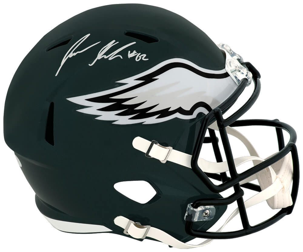 Jason Kelce Philadelphia Eagles Autographed Full Size Riddell Replica Helmet PSA