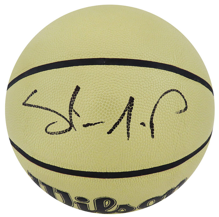 Shawn Kemp Autographed Wilson Gold NBA Basketball-Powers Sports Memorabilia