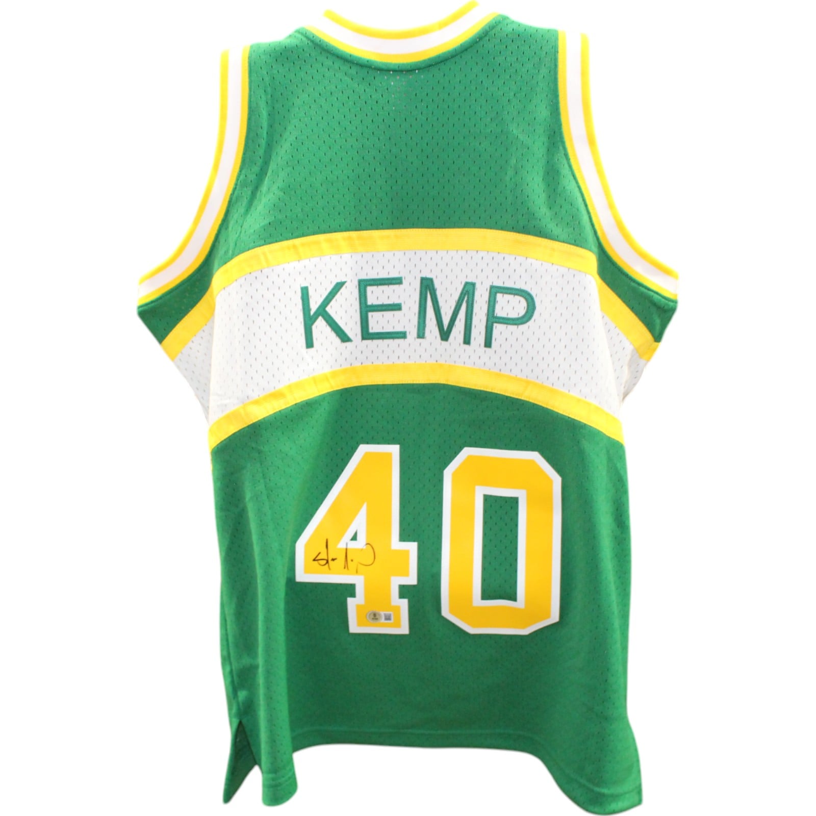 Shawn Kemp Signed Seattle SuperSonics Mitchell & Ness sz L Jersey – Beckett Authenticated-Powers Sports Memorabilia