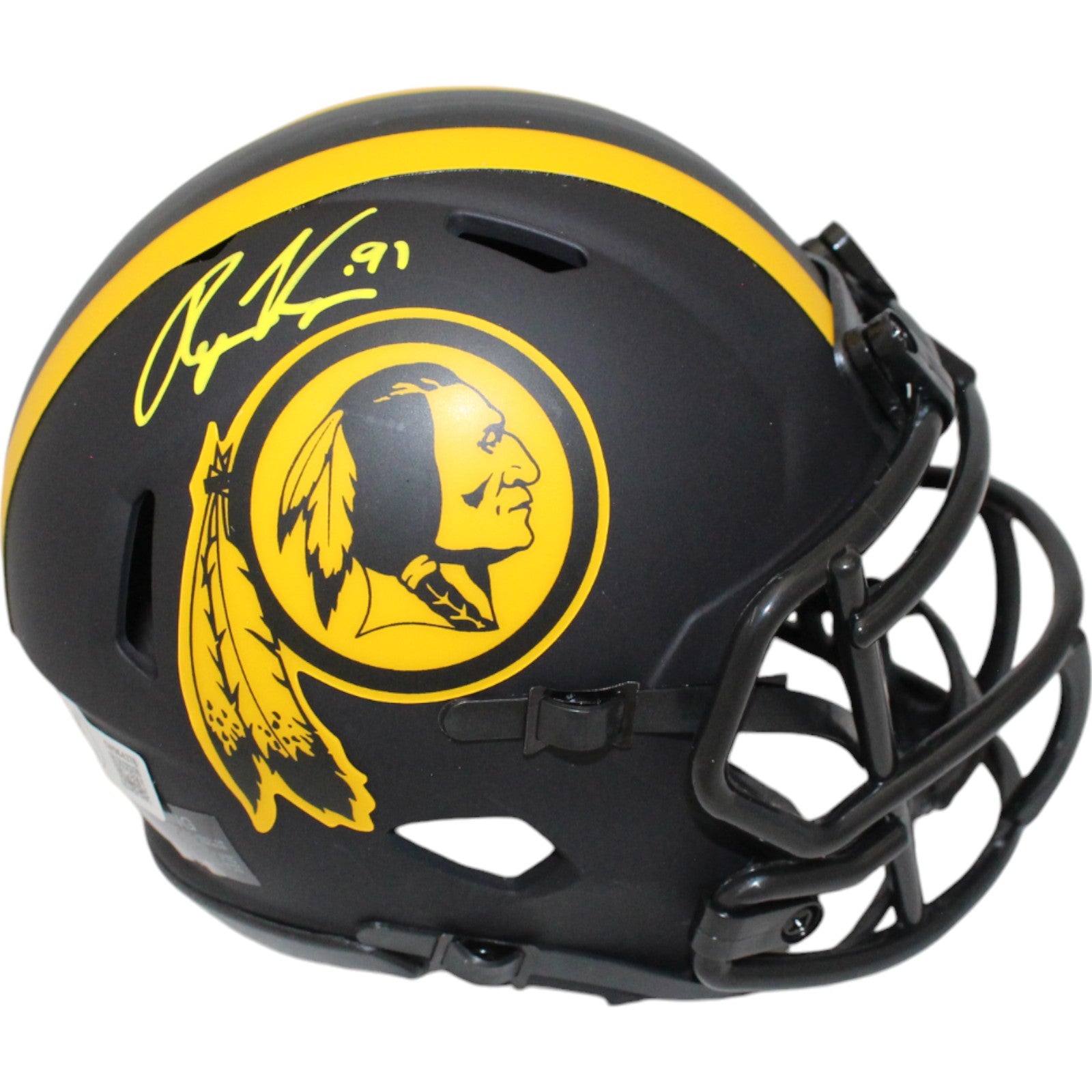 Ryan Kerrigan Washington Redskins Eclipse Signed Mini Helmet-Powers Sports Memorabilia