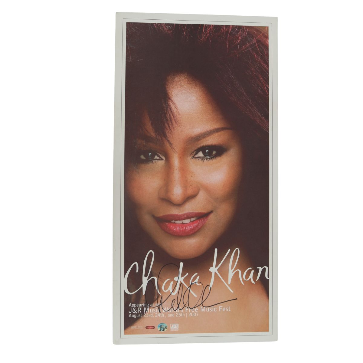 Chaka Khan Signed Foam Mounted 12" x 24" 2007 Music Fest Poster-Powers Sports Memorabilia