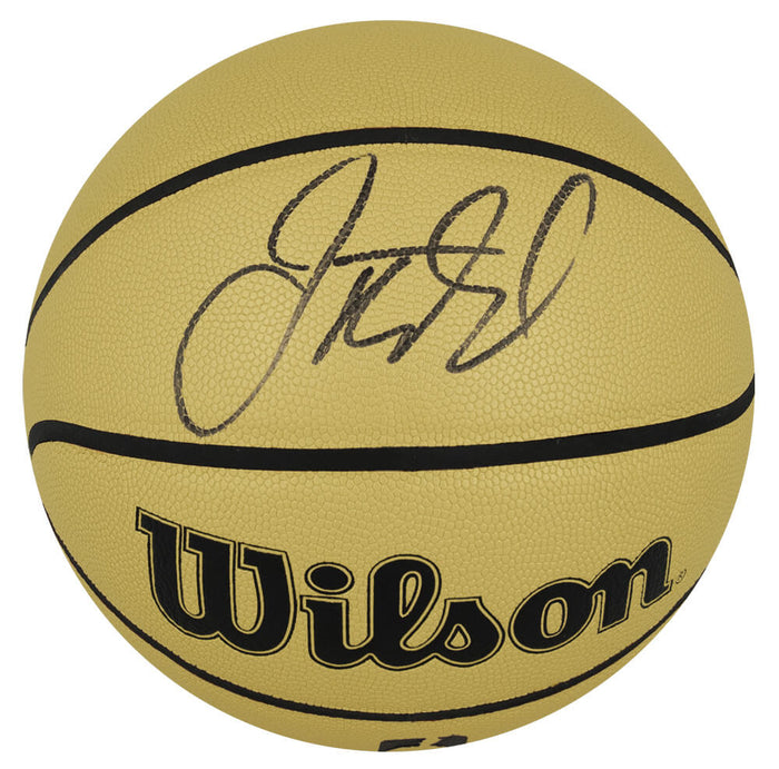 Jason Kidd Autographed Wilson Gold NBA Full Size Basketball-Powers Sports Memorabilia