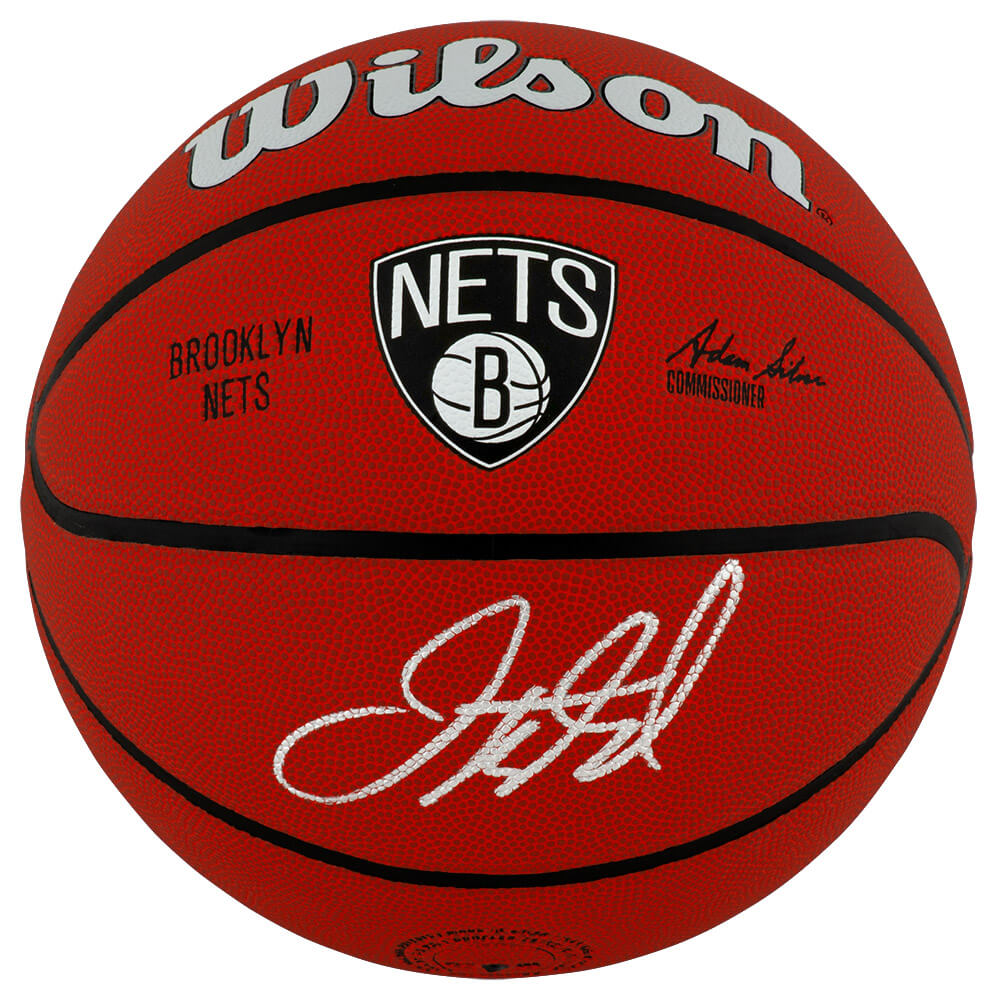 Jason Kidd Autographed Brooklyn Nets Logo Wilson NBA Basketball-Powers Sports Memorabilia
