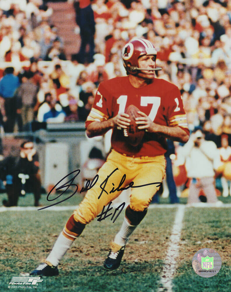 Billy Kilmer Autographed Washigton Football Team Red Jersey Action 8x10 Photo-Powers Sports Memorabilia