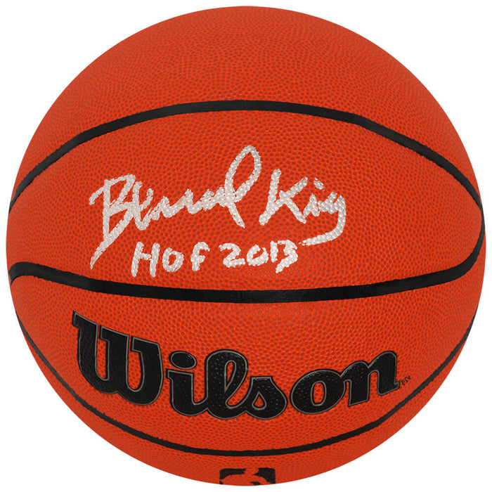 Bernard King Autographed Wilson Indoor/Outdoor NBA Basketball with HOF 2013-Powers Sports Memorabilia