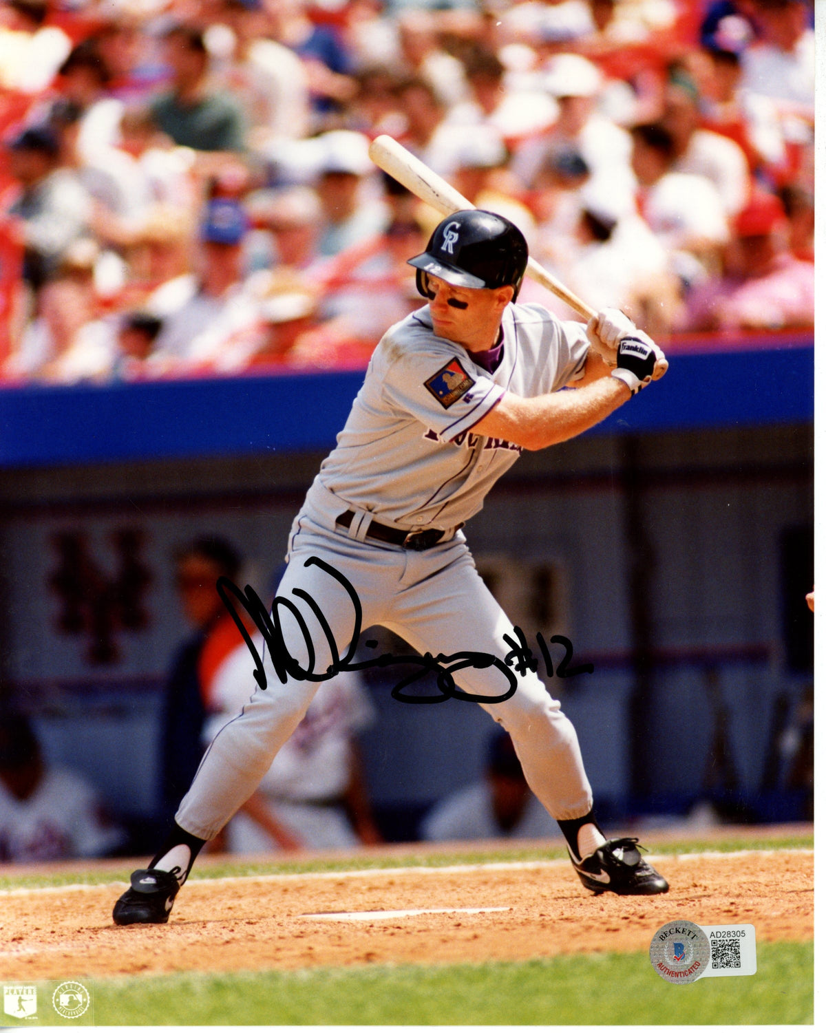 Mike Kingery Colorado Rockies Signed 8x10 Photo - Beckett Beckett-Powers Sports Memorabilia