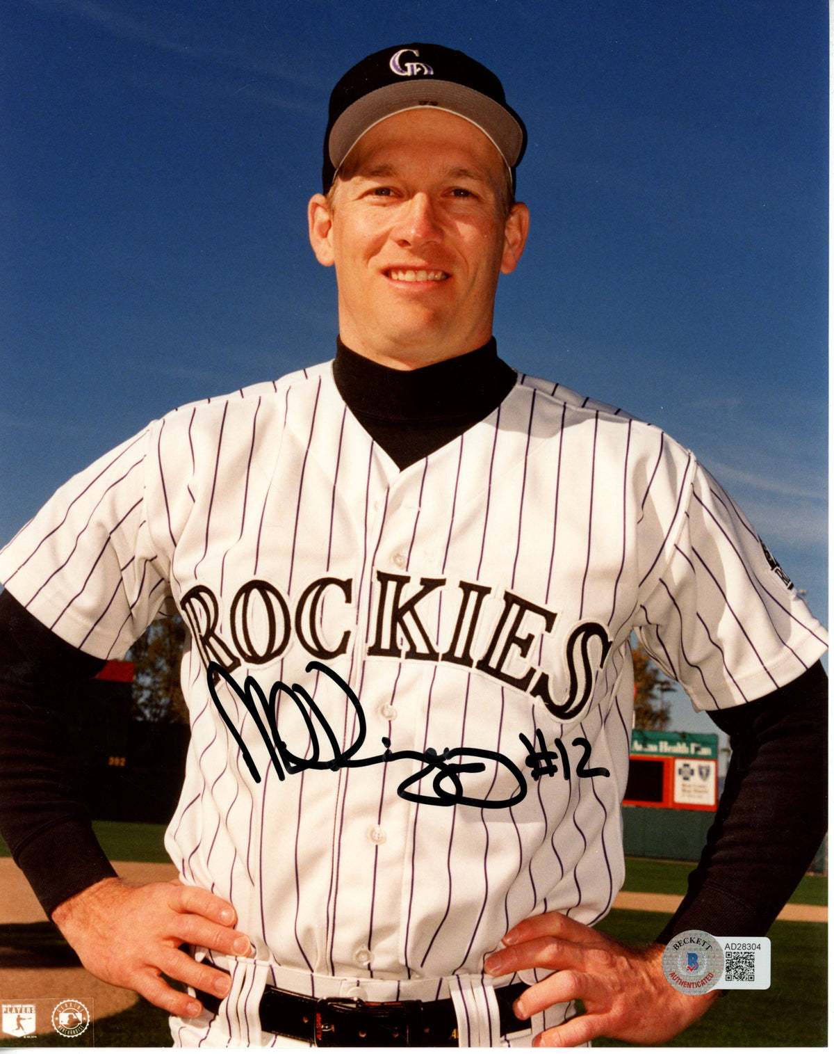 Mike Kingery Colorado Rockies Signed 8x10 Photo - Beckett Beckett - 55883-Powers Sports Memorabilia