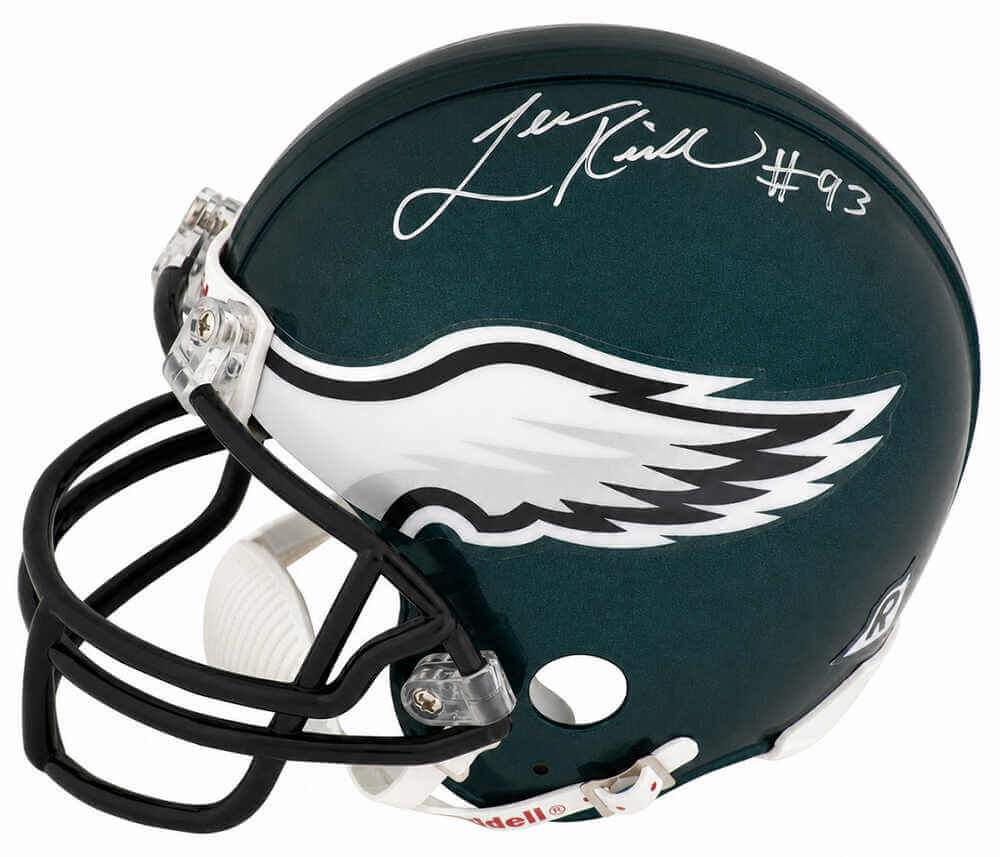 Levon Kirkland Autographed Philadelphia Eagles Riddell (VSR4) Mini Helmet-Powers Sports Memorabilia