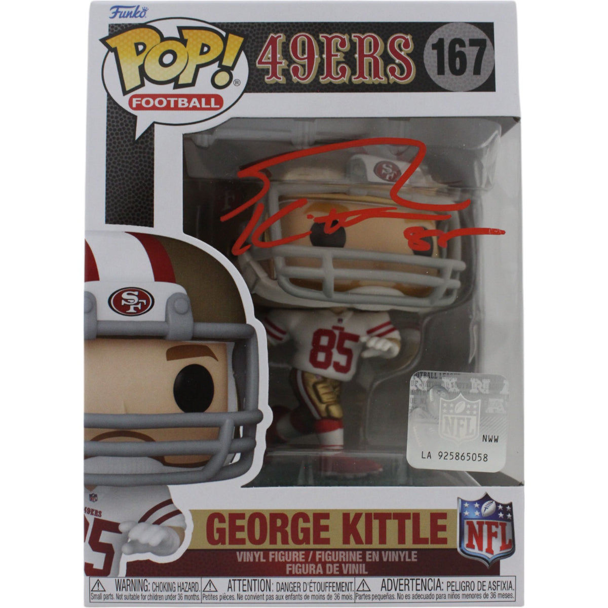 George Kittle San Francisco 49ers Signed Funko Pop! #167 Beckett-Powers Sports Memorabilia
