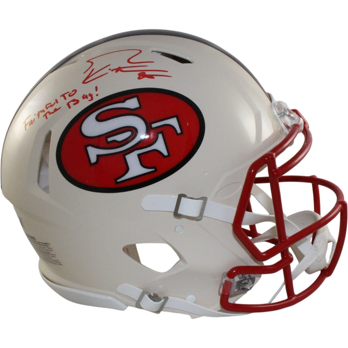 George Kittle Signed San Francisco 49ers Pro Retro Helmet Faithful to the Bay – Beckett Witness Authenticated-Powers Sports Memorabilia