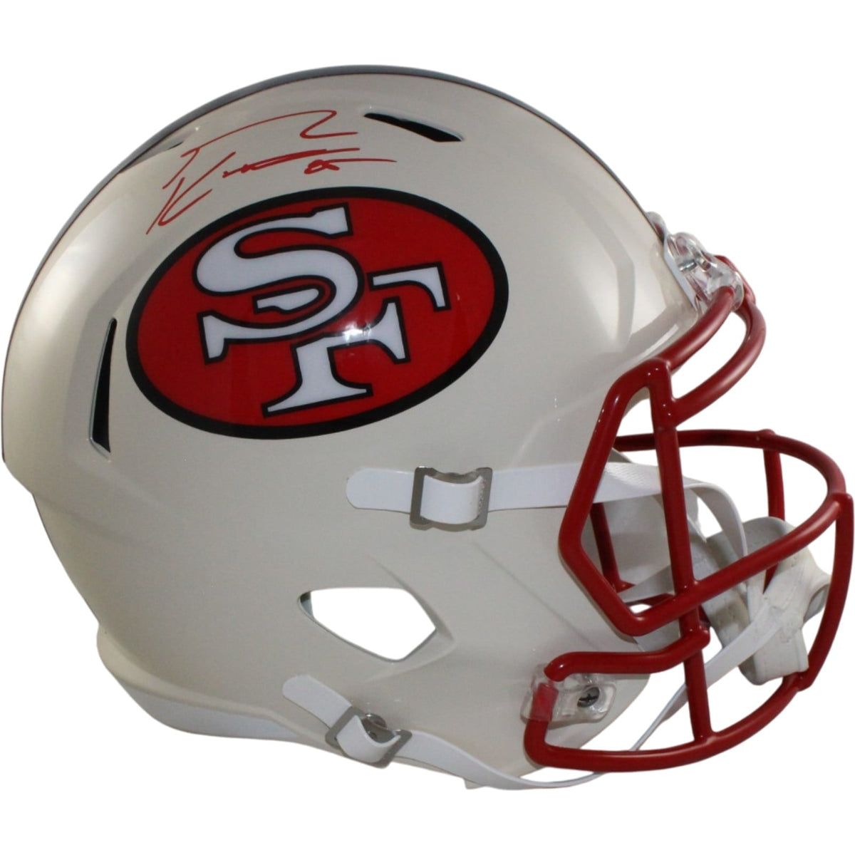 George Kittle Signed San Francisco 49ers Full-Size Retro Helmet – Beckett Witness Authenticated-Powers Sports Memorabilia