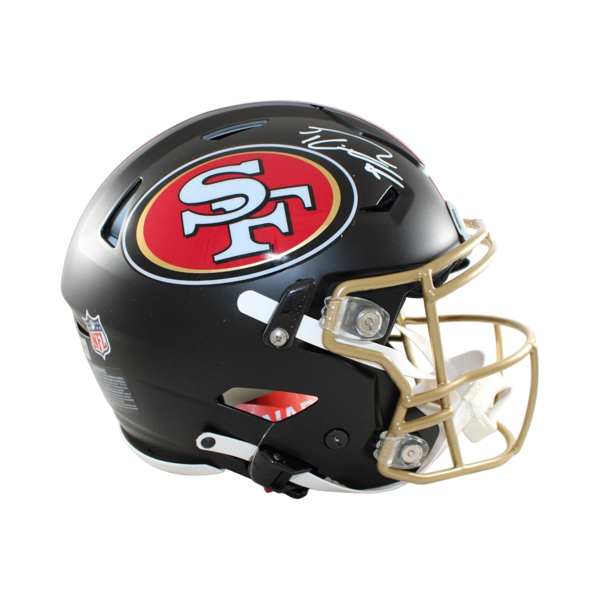 George Kittle San Francisco 49ers Signed Helmet F/S Speedflex Rival-Powers Sports Memorabilia