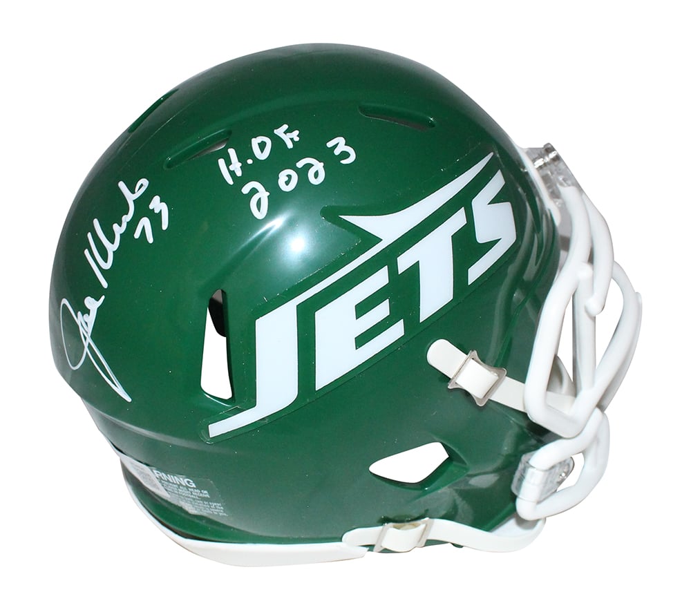 Joe Klecko Signed New York Jets Mini Helmet Spd TB – Beckett Authenticated-Powers Sports Memorabilia