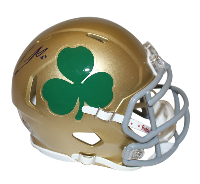 Cole Kmet Signed Nore Dame Fighting Irish Shamrock Mini Helmet – Beckett Authenticated-Powers Sports Memorabilia