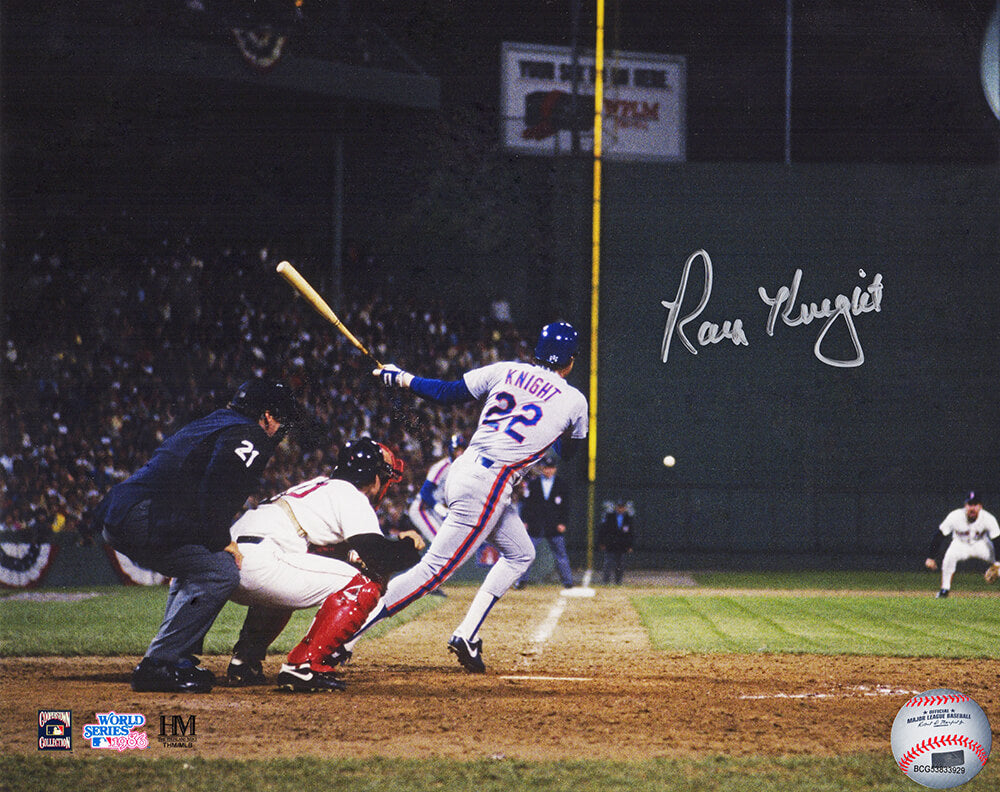 Ray Knight New York Mets Autographed 1986 Wold Series Batting 8x10 Photo-Powers Sports Memorabilia