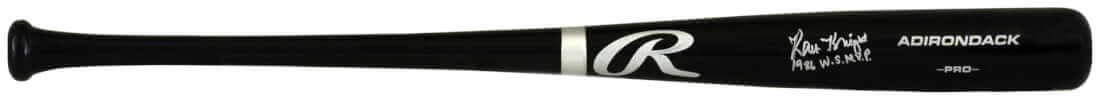 Ray Knight Autographed Rawlings Pro Black Baseball Bat with 1986 WS MVP-Powers Sports Memorabilia
