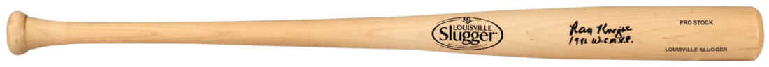 Ray Knight Autographed Louisville Slugger Pro Blonde Baseball Bat with 1986 WS MVP-Powers Sports Memorabilia