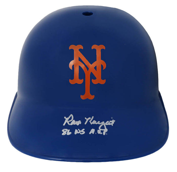 Ray Knight Autographed New York Mets Replica Souvenir Batting Helmet with 86 WS MVP-Powers Sports Memorabilia